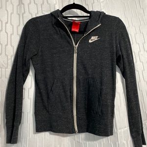 Nike Athletic Lightweight Black Zip-Up Hoodie